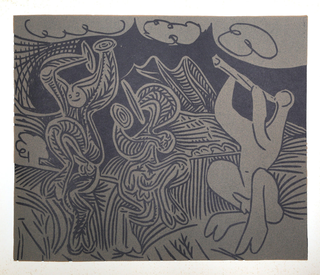 Danseurs et Musicien (36) Woodcut | Pablo Picasso,{{product.type}}