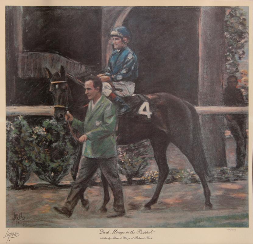 Dark Mirage in the Paddock Lithograph | Louis Lupas,{{product.type}}
