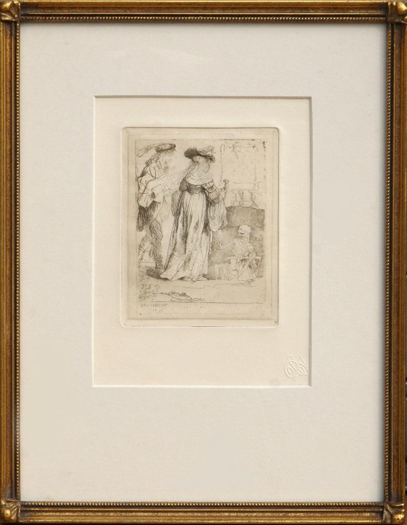 Death Appearing to a Married Couple from an open Grave Etching | Rembrandt van Rijn,{{product.type}}