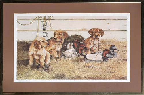 Decoy Ducks and Puppies Lithograph | Thompson Crowe,{{product.type}}