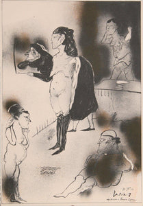 Dedicado a Ramon Xiran from the Homage to Quevedo Portfolio Lithograph | José Luis Cuevas,{{product.type}}