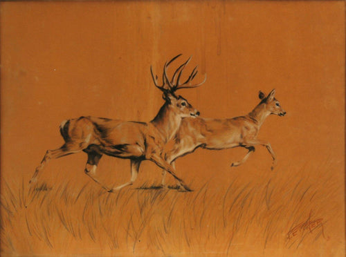 Deer Run Mixed Media | Jean Ettner,{{product.type}}
