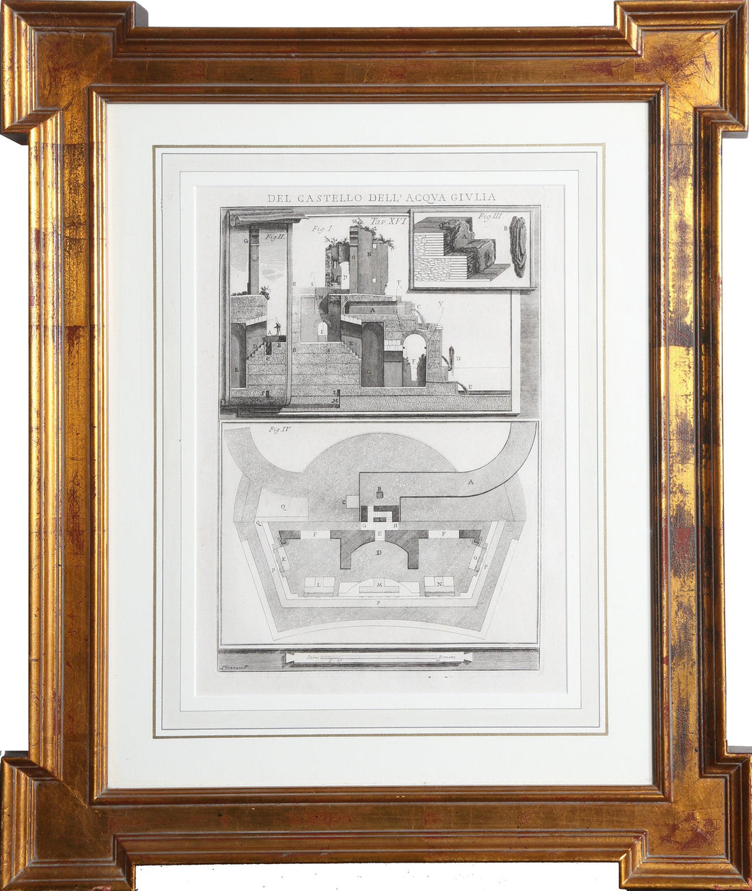Del Castello dell'Acqua Giulia (I) from Le Rovine del Castello dell'Acqua Giulia Etching | Giovanni Battista Piranesi,{{product.type}}