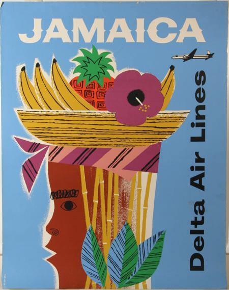 Delta Air Lines: Jamaica Poster | Slattery,{{product.type}}