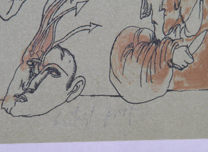 Denizens of the Underworld from the Crime Portfolio Lithograph | José Luis Cuevas,{{product.type}}