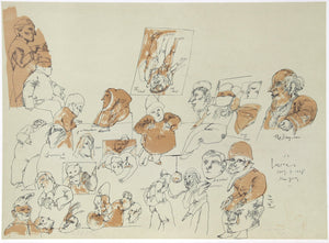 Denizens of the Underworld from the Crime Portfolio Lithograph | José Luis Cuevas,{{product.type}}