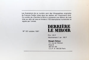Derriere le Miroir #167 (Cover) Lithograph | François Fiedler,{{product.type}}