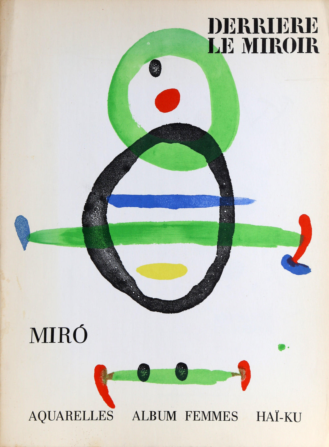 Derriere Le Miroir #169 (Aquarelles, Album Femmes, Hai-Ku) 1 Lithograph | Joan Miro,{{product.type}}