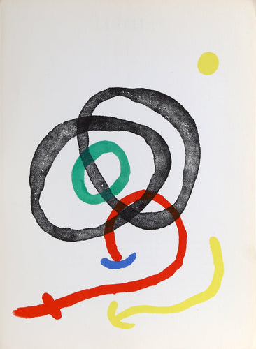 Derriere Le Miroir #169 (Aquarelles, Album Femmes, Hai-Ku) 2 Lithograph | Joan Miro,{{product.type}}