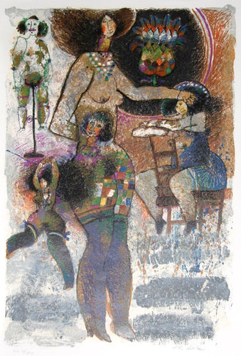 Des Accordeons de chair et le rire Lithograph | Theo Tobiasse,{{product.type}}