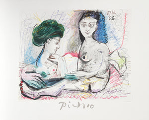 Deux Femmes Nues Lithograph | Pablo Picasso,{{product.type}}