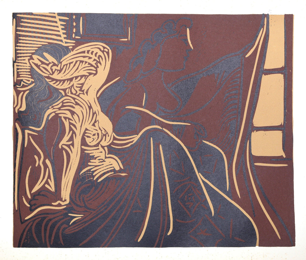 Deux Femmes pres de la Fenetre (21) Woodcut | Pablo Picasso,{{product.type}}