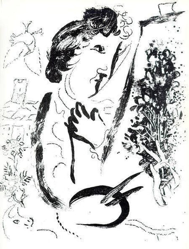 Devant le Tableau Lithograph | Marc Chagall,{{product.type}}