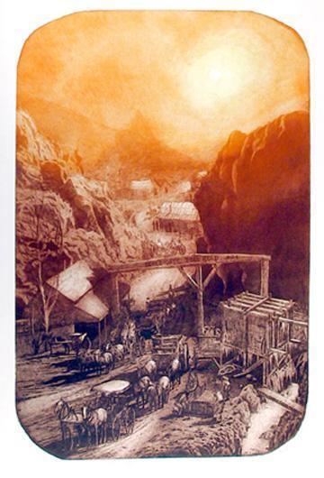 Devil's Gate Toll Road Etching | Roy Purcell,{{product.type}}