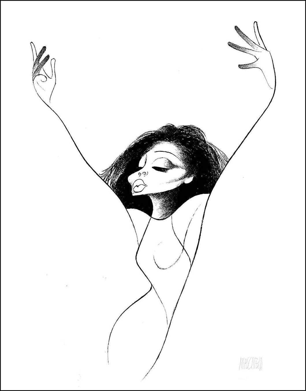 Diana Ross Lithograph | Al Hirschfeld,{{product.type}}