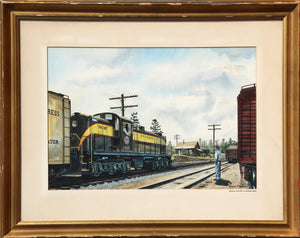 Diesel Locomotive Watercolor | Howard L. Fogg,{{product.type}}