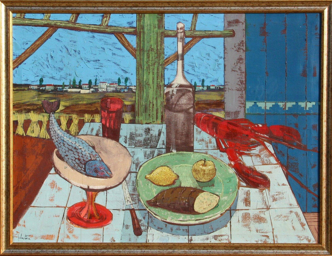 Dinner Table Still Life Oil | Gerard Sebastian,{{product.type}}