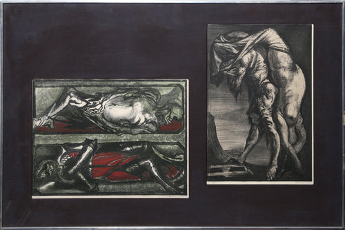 Diptych from Dante's Inferno Lithograph | Rico (Federico) Lebrun,{{product.type}}