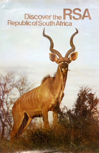 Discover the Republic of South Africa - Kudu Poster | Unknown Artist,{{product.type}}