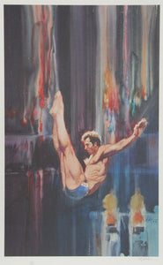Diving from the Visions of Gold Olympic Portfolio Lithograph | Robert Peak,{{product.type}}