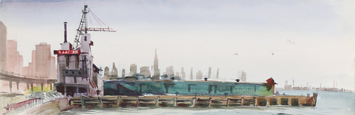 Dock (P5.25) Watercolor | Eve Nethercott,{{product.type}}