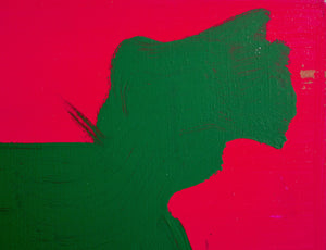 Dog (Green on Cerise) Acrylic | Peter Mayer,{{product.type}}