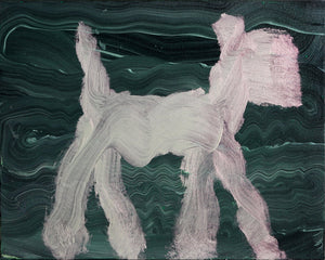 Dog (Pink on Black) (11) Acrylic | Peter Mayer,{{product.type}}