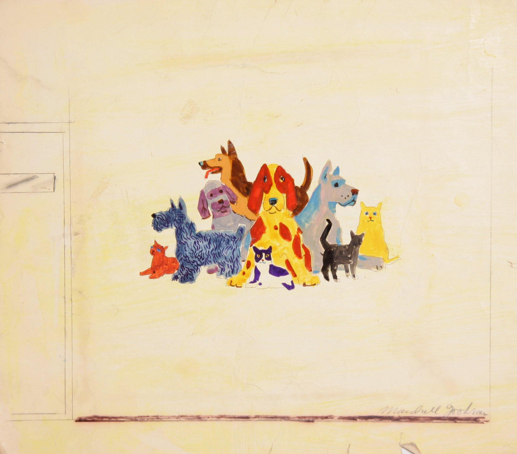 Dogs and Cats Watercolor | Marshall Goodman,{{product.type}}