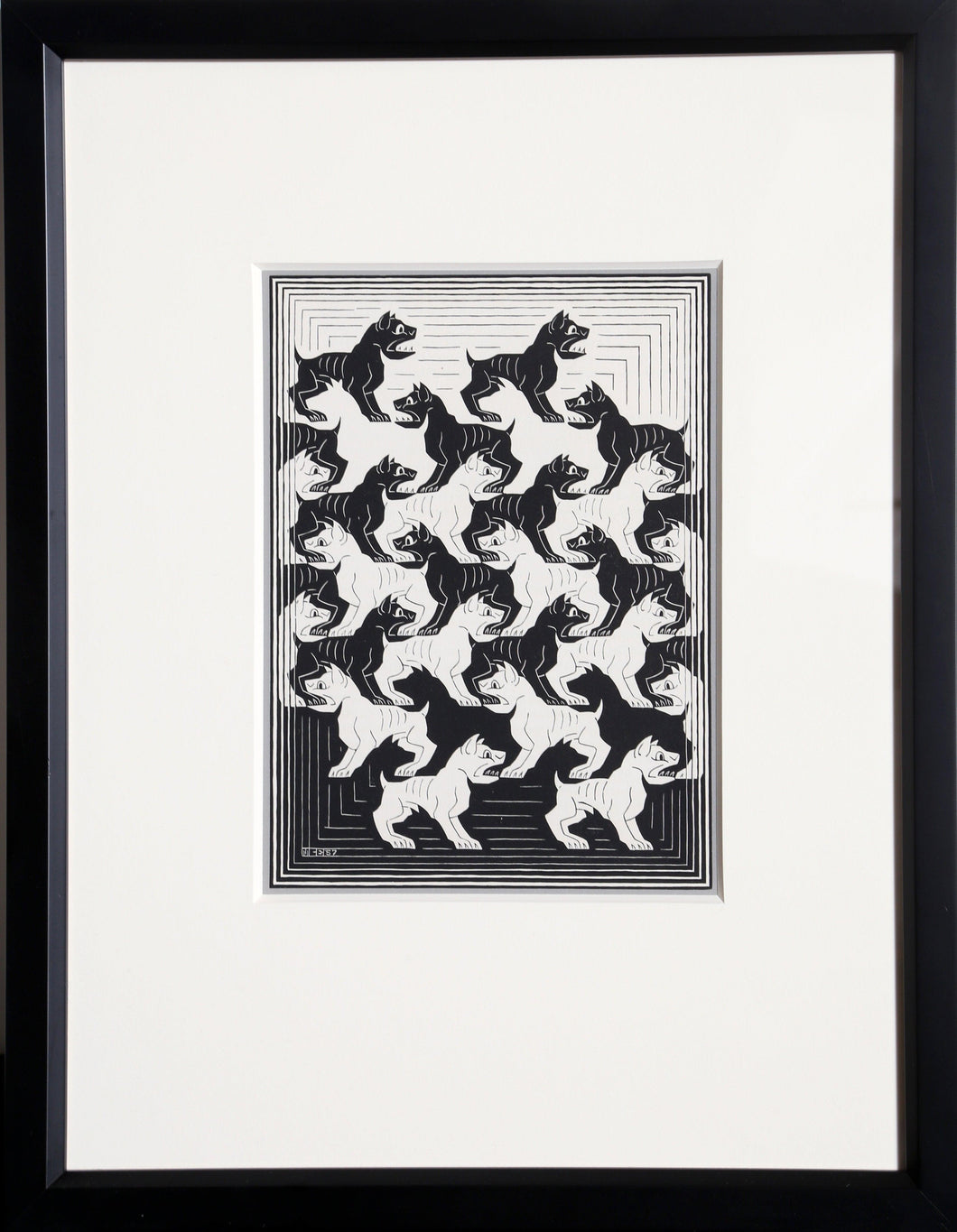 Dogs (Regular Division of the Plane) ref. B.419 Lithograph | M.C. (Maurits Cornelis) Escher,{{product.type}}