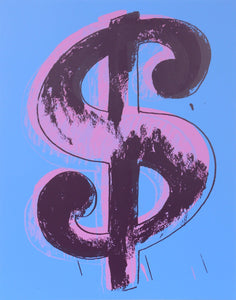 Dollar Sign (Blue) Screenprint | Andy Warhol,{{product.type}}