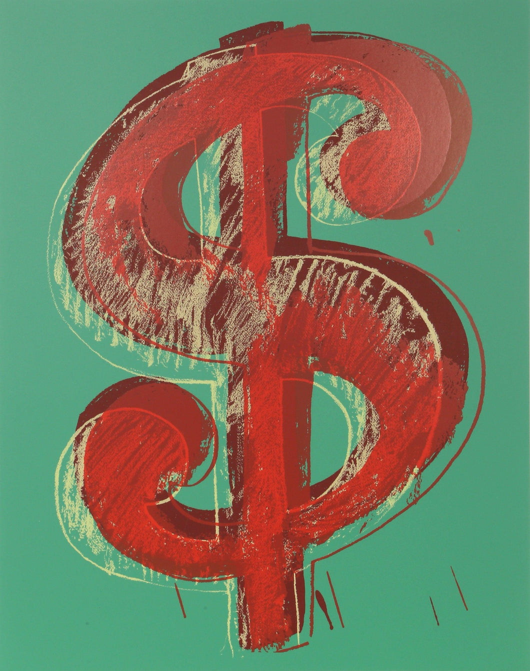 Dollar Sign (Green) Screenprint | Andy Warhol,{{product.type}}