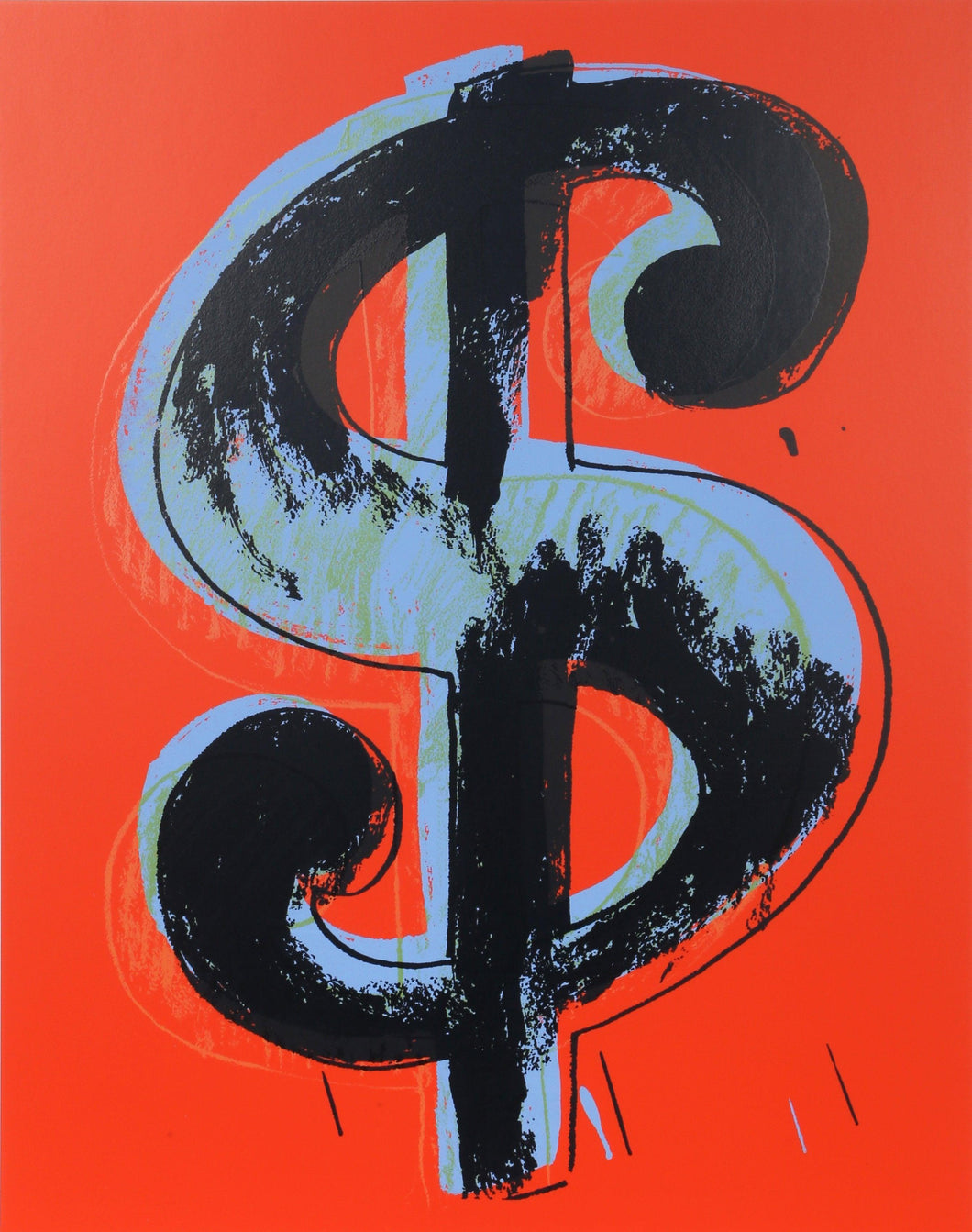 Dollar Sign (Red) Screenprint | Andy Warhol,{{product.type}}