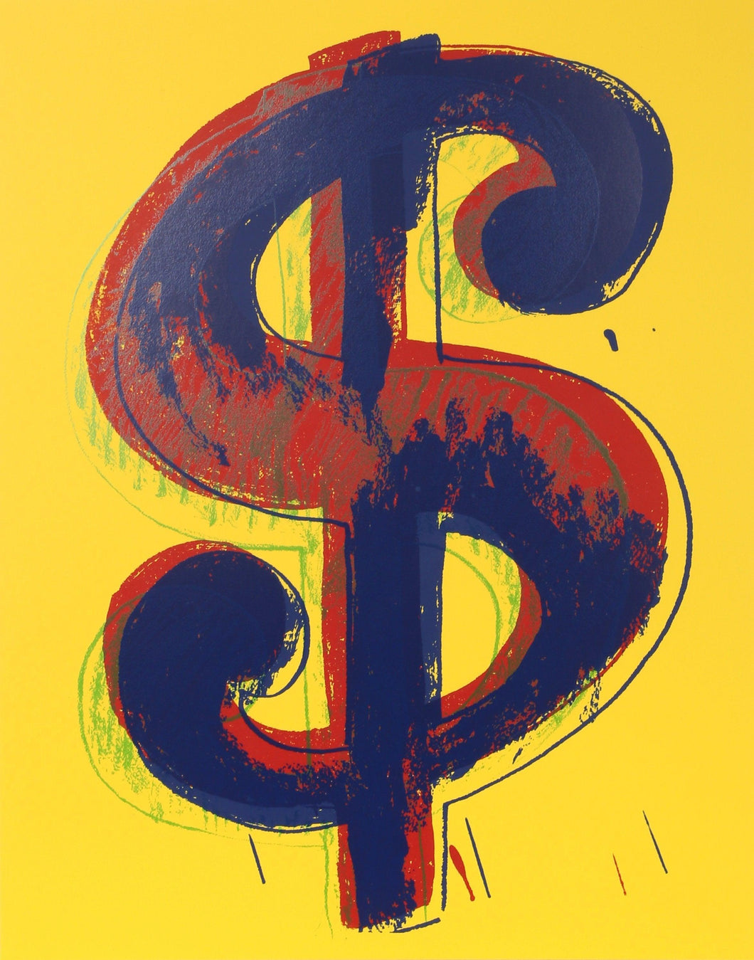 Dollar Sign (Yellow) Screenprint | Andy Warhol,{{product.type}}