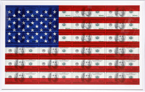 $100 U.S. Flag Screenprint | Steven Gagnon,{{product.type}}