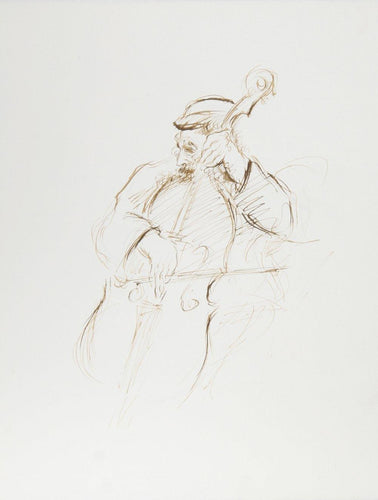 Double Bass Player - II Ink | Ira Moskowitz,{{product.type}}