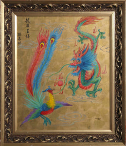 Dragon and Peacock Acrylic | Mona Sun,{{product.type}}