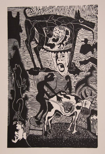 Dream Scene Woodcut | Unknown Artist,{{product.type}}