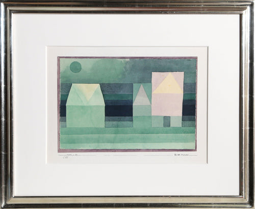 Drei Hauser Grun-violette Stufung (Troi Maisons Gradation vert-violet) Etching | Paul Klee,{{product.type}}