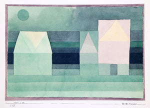 Drei Hauser Grun-violette Stufung (Troi Maisons Gradation vert-violet) Etching | Paul Klee,{{product.type}}