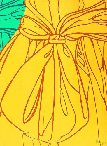 Dress and Bow (Yellow) Lithograph | Ana Mercedes Hoyos,{{product.type}}