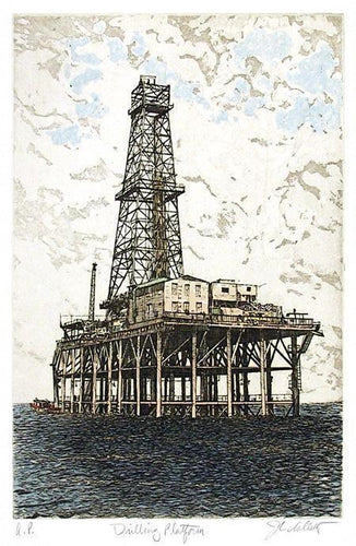 Drilling Platform Etching | John Collette,{{product.type}}