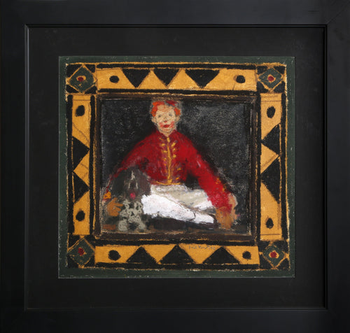 Drummer Boy with Dog Pastel | Unknown Artist,{{product.type}}