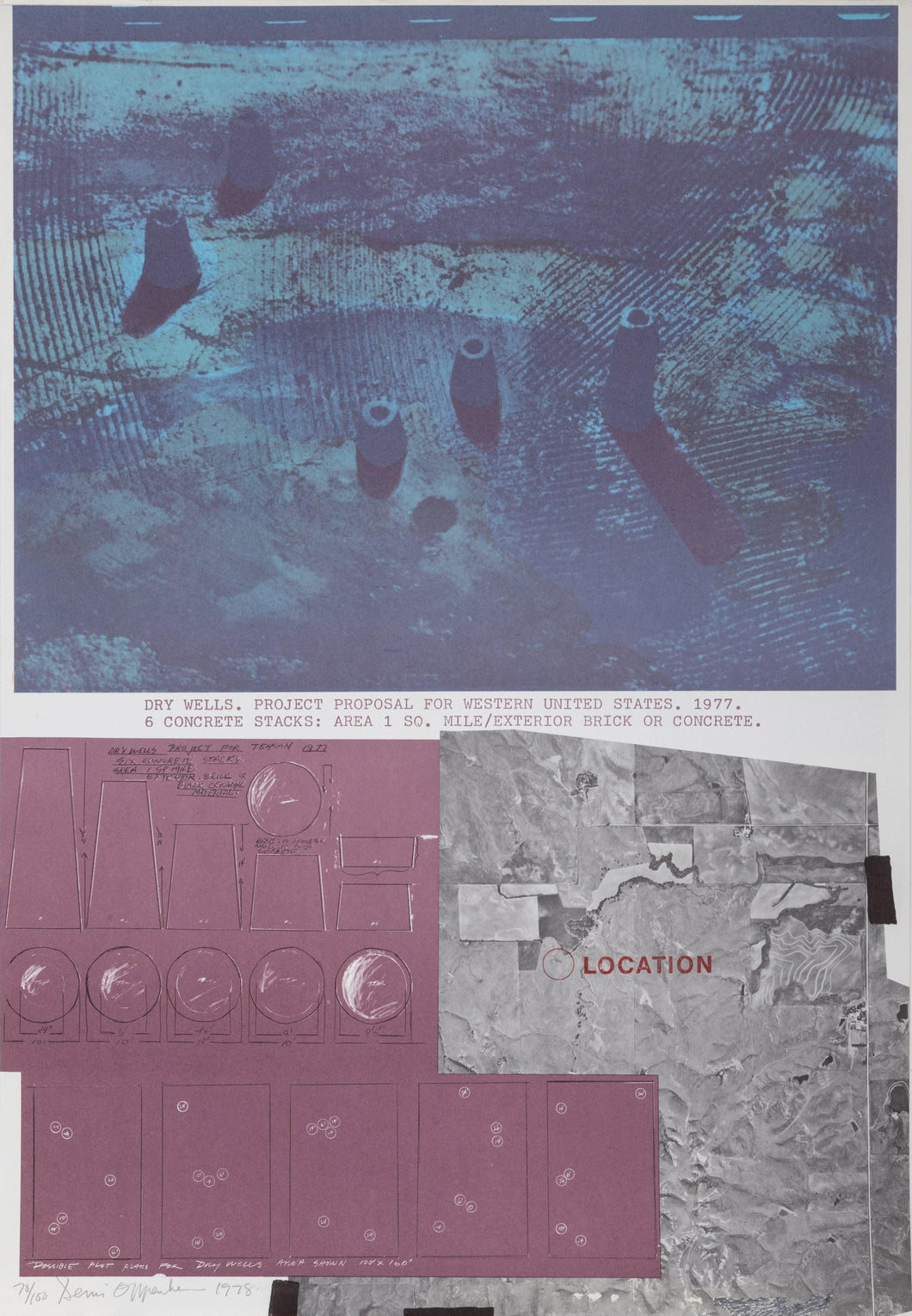 Dry Wells Lithograph | Dennis Oppenheim,{{product.type}}