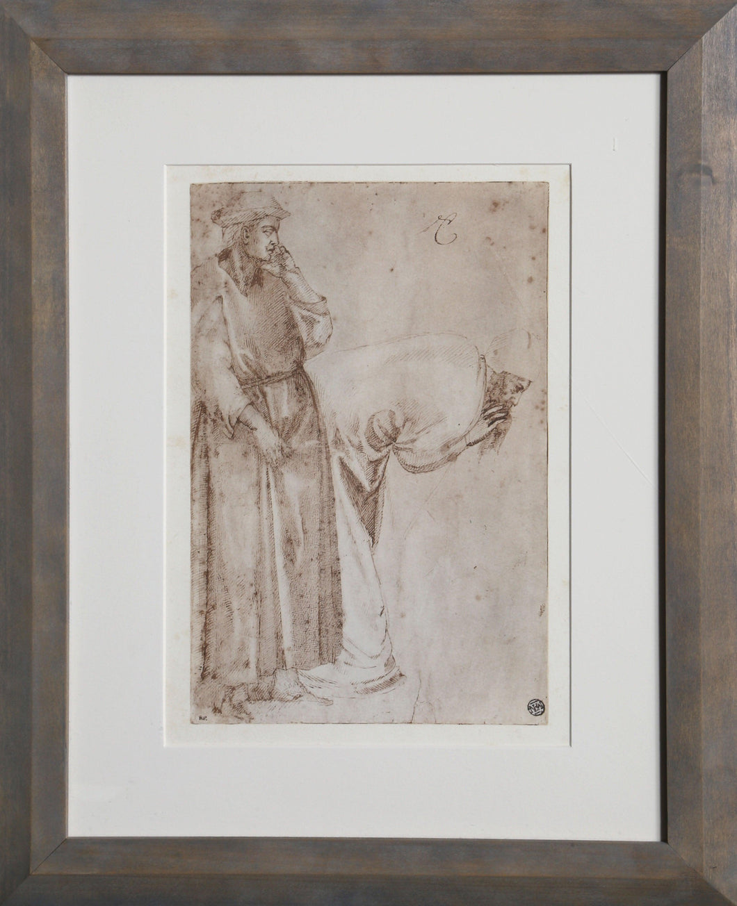 Due Figure Ammantate from Disegni di Michelangelo Lithograph | Michelangelo,{{product.type}}