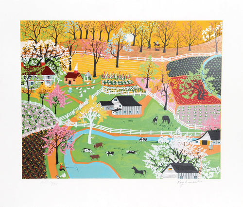 Early American Farm Screenprint | Kay Ameche,{{product.type}}