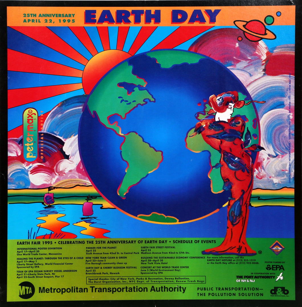 Earth Day Subway Ad Poster | Peter Max,{{product.type}}