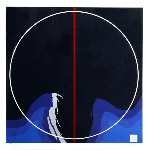 Earth Series I Blue Screenprint | Thomas W. Benton,{{product.type}}