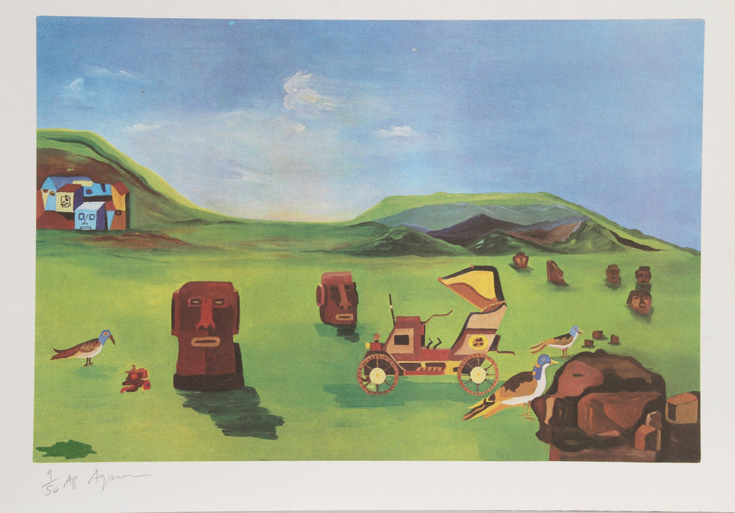 Easter Island II Screenprint | Aymon de Roussy de Sales,{{product.type}}