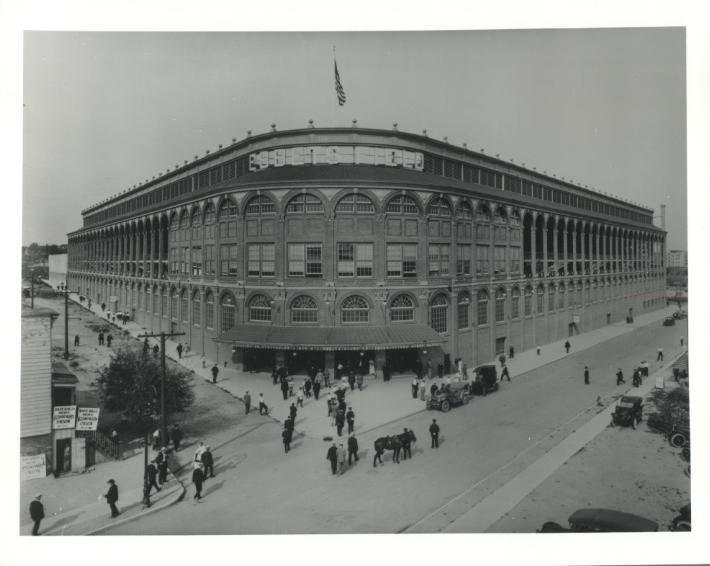 Ebbets Field Stadium Black and White | Unknown Artist,{{product.type}}