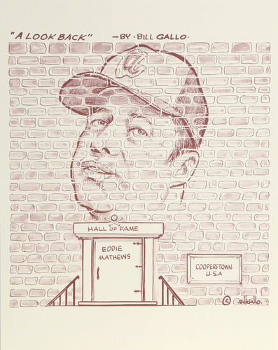 Eddie Mathews from A Look Back portfolio Lithograph | Bill Gallo,{{product.type}}